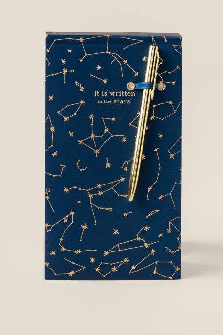 Designworks Ink Constellation Chunky Note Pad with Pen $14 #notepad #notebook #pen #pens #stars #constellations #space #affiliate Stars Constellations, Susanoo Naruto, Vintage Advertising Art, School Bag Essentials, Beautiful Notebooks, Diy Notebook, Cover Ideas, Cool Notebooks, Notebook Design