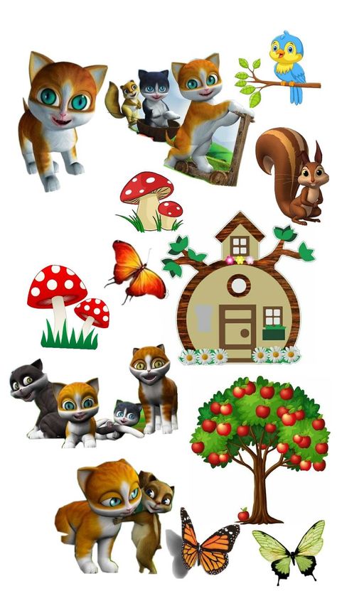 Safari Animals Birthday, Cartoon Mushroom, Birthday Cake Topper Printable, Cake Printing, Iphone Instagram, Forest Cake, Sofia The First, Love Stickers, Animal Birthday