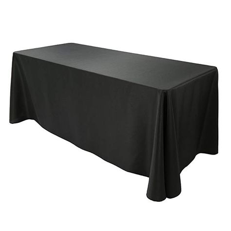 Amazon.com: E-TEX Oblong Tablecloth - 90 x 156 Inch - Black Rectangle Table Cloth for 8 Foot Rectangular Table in Washable Polyester: Home & Kitchen Black Table Cloth, Rectangle Table Cloth, Outdoor Graduation Parties, Outdoor Table Decor, Outdoor Graduation, Rectangular Tablecloth, Oblong Tablecloth, Arc Design, Banquet Table