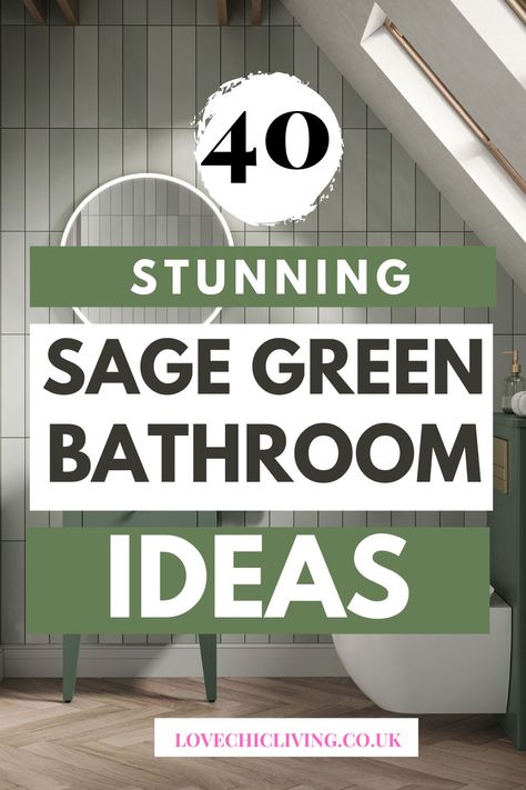 Sage Green Bathroom Tiles Wall, Bathroom Decor Green Tiles, Bathroom Green Tiles Wall, Green In Bathroom Ideas, Sage Green Tiled Bathrooms, Bathroom Ideas With Green Vanity, Bathroom Painting Ideas Green, Green Colored Bathroom Ideas, Sage White Bathroom