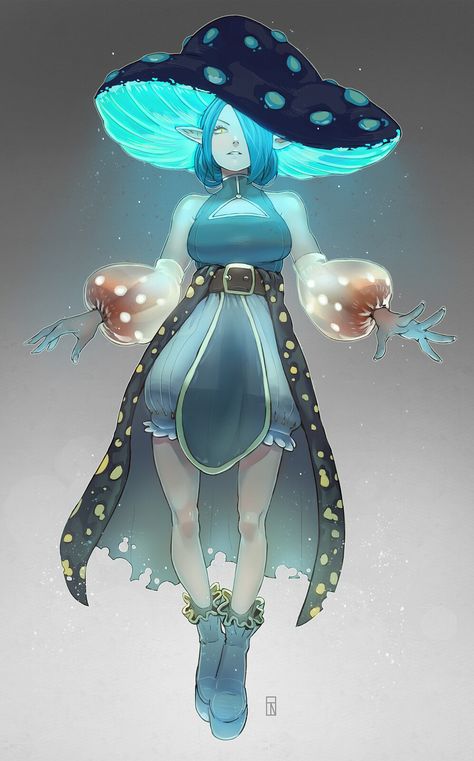 ArtStation - 蘑菇女孩 Earth Character Design, Mushroom Island, Witch Mushroom, Mushroom Elf, Mushroom People, Mushroom Girl, Mushroom Hat, Mushroom Fairy, Dungeons And Dragons Characters