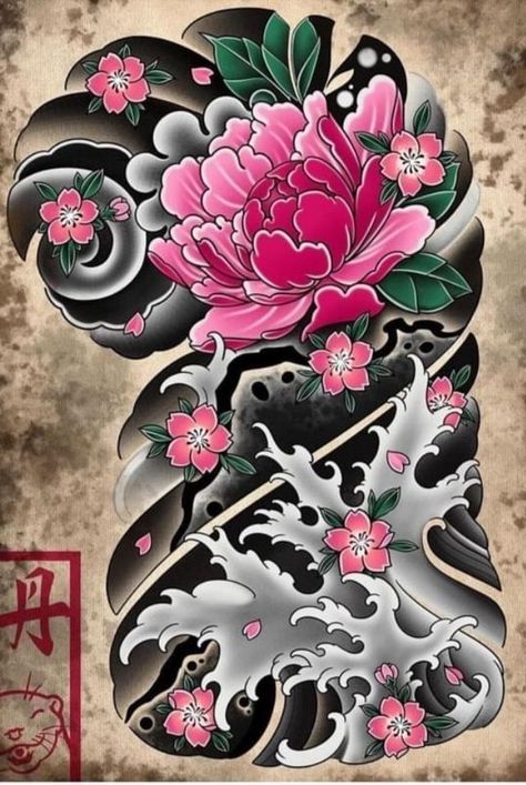 Pin by Sabrina Calderon on decalques in 2022 | Japanese flower tattoo, Japanese sleeve tattoos, Japanese tattoo Japan Tatoos, Japanese Peony Tattoo, 42 Tattoo, Koi Tattoo Design, Japanese Flower Tattoo, Japan Tattoo Design, Irezumi Tattoos, Traditional Japanese Tattoos, Peonies Tattoo