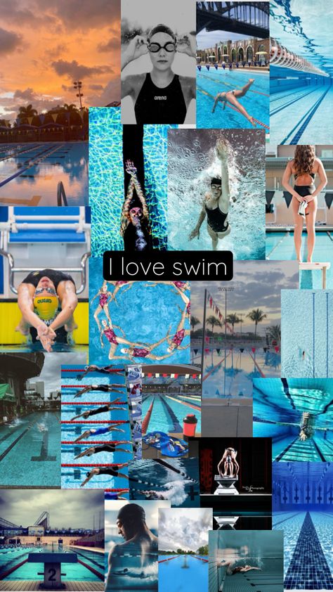 #collage #swim #iluvswim Swimming Collage, Swimming World, Swim Life, Swimming Quotes, Vision Board Goals, Competitive Swimming, Crush Advice, Swimming, I Love