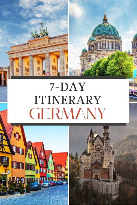 Planning a week in Germany? This 7-day itinerary covers the best sights, cities, and hidden gems! Germany Itinerary 1 Week, Best Places To Visit In Germany, Traveling To Germany, Germany Itinerary, Travel To Germany, Germany Vacation, Cities In Germany, Let's Get Lost, Visit Germany