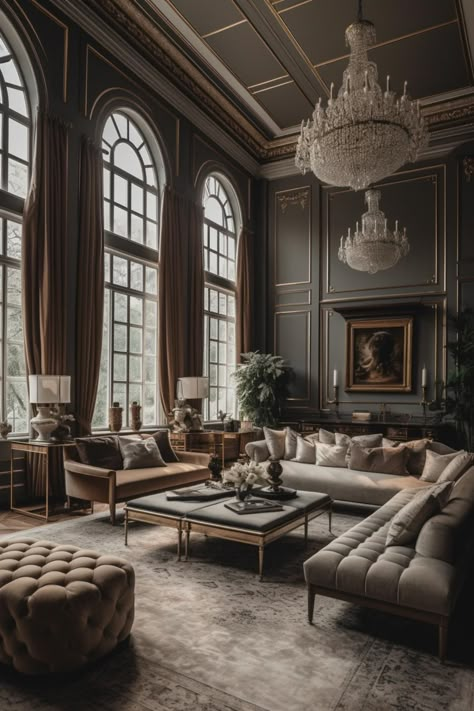 60 Opulent Old-World Aesthetic Living Room Design (Concept Interiors) Luxury Flat Design, Old Rich House Aesthetic, Old Rich House Interior, Living Room Designs Old Style, Rich Living Room Aesthetic, Old French House Interior, Bedroom Old Style, Modern Chateau Interior, Old Style Homes