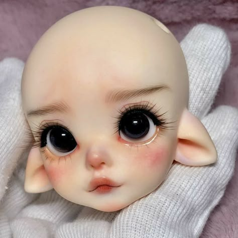 Doll Plushies, Doll Aesthetic, Fantasy Art Dolls, Kawaii Doll, Doll Makeup, Cute Face, Anime Dolls, Doll Repaint, Doll Eyes