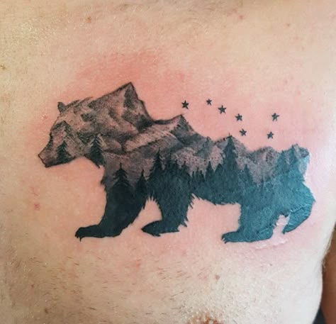 Bear tattoo Alaska tattoo Alaska Bear Tattoo, Denali Tattoo Alaska, State Of Alaska Tattoo, Alaskan Tattoo Ideas, Alaskan Tattoos For Women, Alaska Themed Tattoos, Alaska Mountain Tattoo, Denali Tattoo, Alaska Tattoo Ideas