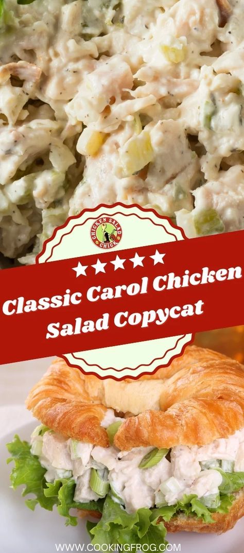 Chicken Salad Chick Classic Carol Recipe, Classic Carol Chicken Salad, Chicken Salad Chick Recipe, Chicken Salad Chick, Salad Copycat, Delicious Chicken Salad, Chicke Recipes, Chicken Salad Recipe, Salad Dishes