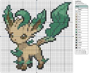 Pokémon – Leafeon 50x50 - 60x60, Birdie's Patterns, Gaming, I - L, Leafeon, Pokémon 0 Comments Jul 112012 Alakazam Pokemon, Pokemon Cross Stitch Patterns, Pokemon Cross Stitch, Modele Pixel Art, Pokemon Bead, Crochet Pokemon, Pokemon Pattern, 8bit Art, Motifs Perler