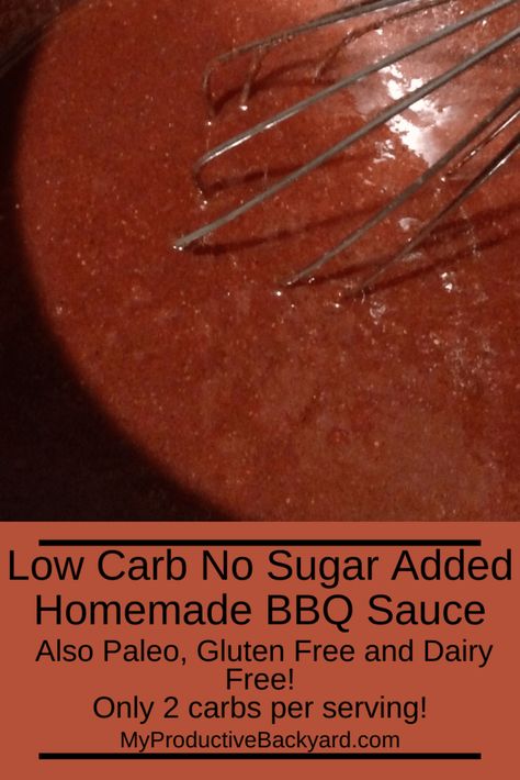 Low Carb No Sugar Homemade BBQ Sauce is Paleo, Gluten Free, Dairy Free, Low Carb, No Added Sugar BBQ Sauce with just 2 carbs per serving! Sugar Free Bbq Sauce Recipe, Honey Barbeque Sauce, Low Sugar Bbq Sauce, Sugar Free Barbecue Sauce, Homemade Barbeque Sauce, Low Carb Bbq Sauce, Easy Bbq Sauce, Bbq Sauce Homemade Easy, Bright Line Eating Recipes