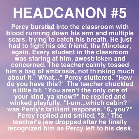 Head Cannons Percy Jackson, Pjo Headcanons Highschool, Pernico Headcanons, Percy Jackson Headcannons High School, Percy Jackson Head Cannons, Percy Headcanon, Percy Jackson Headcannons, Percy Jackson Headcanons, Percabeth Headcanon