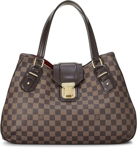 Amazon.com: Louis Vuitton, Pre-Loved Damier Ebene Griet, Brown : Luxury Stores Brown Luxury, Lv Damier, Modern Trend, Damier Ebene, Timeless Accessories, Luxury Store, Brass Hardware, Online Retail, Leather Trim