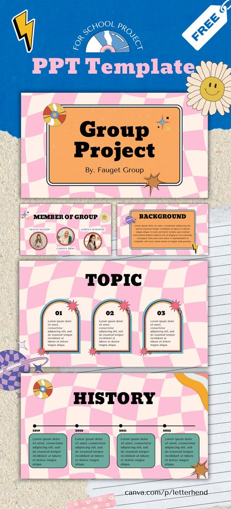 Don't even worry about putting together that boring school assignment PPT! We've got an awesome FREE PPT ready to roll with fun retro looks, whether it's for school stuff or whatever you're up to. Have a blast creating with Canva! #canvatemplate #PPT #retro #schoolproject #highschool Retro Powerpoint Template, Presentation For School, Retro Powerpoint, Ppt Template Design, Free Ppt Template, Presentation Slides Design, Presentation Design Layout, Powerpoint Free, Orange Retro