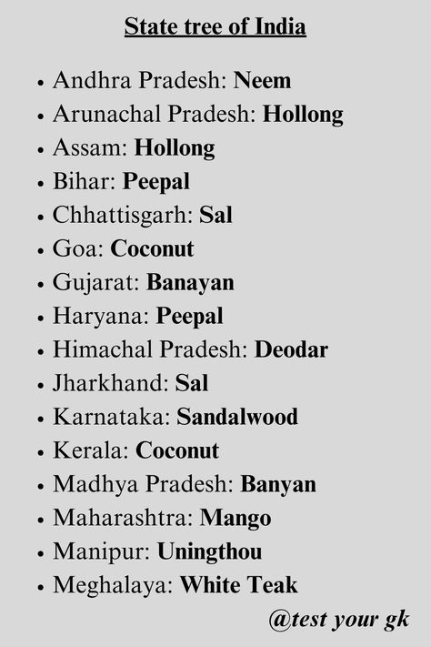 In this post we have given the State tree of India & Union Territory. Our post is full of amazing gk. If you like to read and improve your gk, then you must FOLLOW our page @test your gk
.
LIKE
.
SHARE
.
COMMENT
.
#gk
#upscgkquiz
#generalknowledge
#worldgk	
#facts
#indiagk Union Territory Of India, Upsc Study, Inspirational Bulletin Boards, English Primary School, Upsc Notes, Ias Study Material, Indian States, Indian History Facts, Union Territory