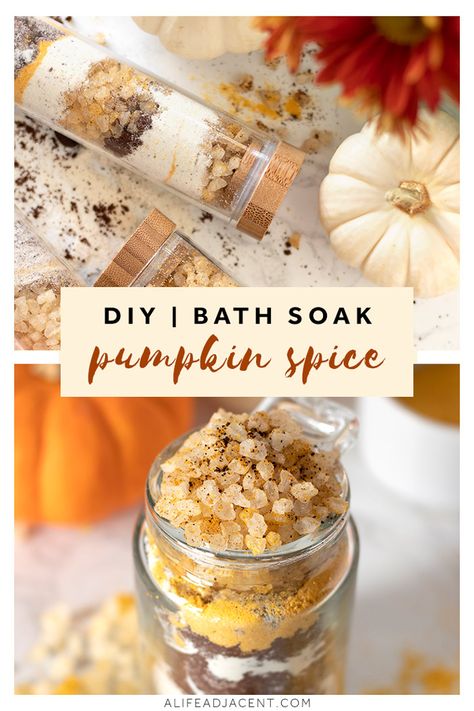 Diy Bath Soak Recipes, Diy Pumpkin Spice Latte, Pumpkin Spice Body Butter, Pumpkin Powder, Diy Bath Soak, Bath Soak Recipe, Diy Pumpkin Spice, Natural Beauty Recipes, Natural Beauty Diy