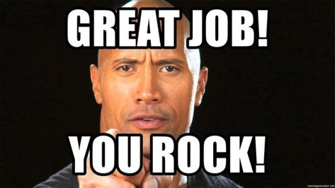 23 Great Job Memes - "Great job! You rock!" Good Job Meme Work, You Rock Meme, Good Job Meme Funny, Good Job Reaction Pic, Great Job Images, Great Job Meme, You Rock Quotes, Great Job Quotes, Great Job Stickers