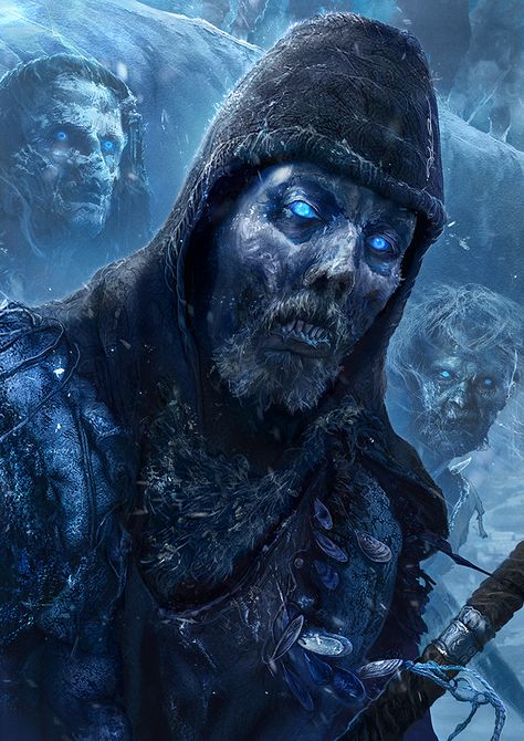 The Long Night Is Coming by ertacaltinoz God Of Winter Fantasy Art, The Long Night Game Of Thrones, Zombie Rpg, Game Of Thrones Direwolves, Snow Monster Fantasy Art, Werewolf By Night Art, Game Of Thrones Night King, Zombie Monster, The Longest Night