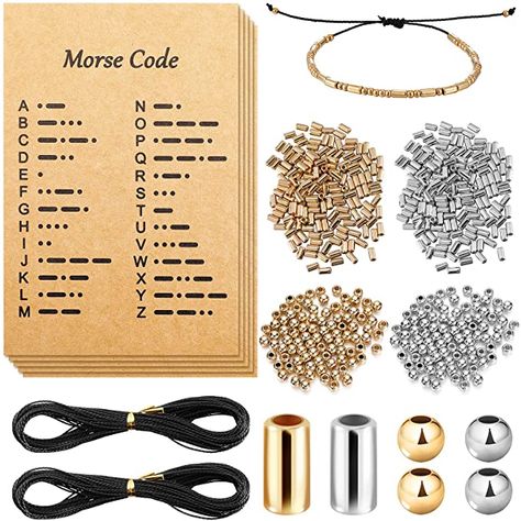 Meaningful Christmas Gifts, Paper Party Decorations, Morse Code Bracelet, Diy Bracelets Easy, Diy Bracelets Patterns, Black Rope, Meaningful Jewelry, Morse Code, Beaded Bracelets Diy