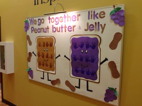 Food Theme Bulletin Board Ideas, Food Bulletin Board Ideas, Fruit Bulletin Board, Kitchen Bulletin Boards, Preschool Layout, Cafeteria Decorations, Pto Bulletin Board, School Cafeteria Decorations, Cafeteria Bulletin Boards