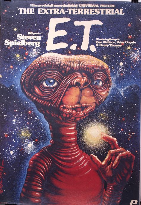 Polish Movie Posters, Vintage Films, Et The Extra Terrestrial, Henry Thomas, Filmy Vintage, Polish Poster, Film Vintage, Buku Harry Potter, Movie Poster Wall