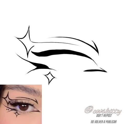 Eyeliner Drawings, Anime Eye Makeup, Makeup Drawing, Graphic Makeup, Makeup Accesories, Swag Makeup, Ethereal Makeup, Makijaż Smokey Eye, Emo Makeup