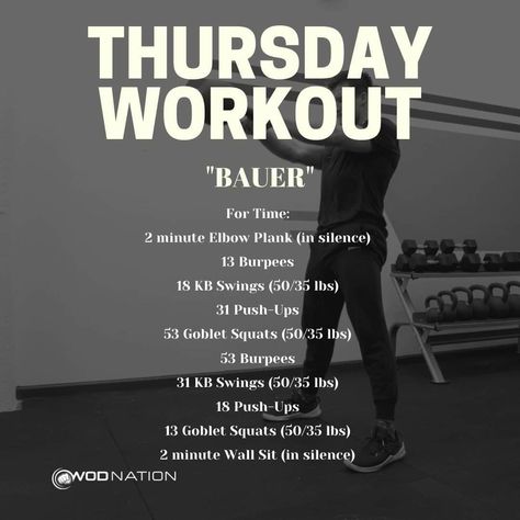 Hiit Workouts Fat Burning, Thursday Workout, Crossfit Workouts Wod, Weekly Workouts, Superhero Workout, Crossfit Wods, Week Workout, Crossfit Wod, Kettle Bell