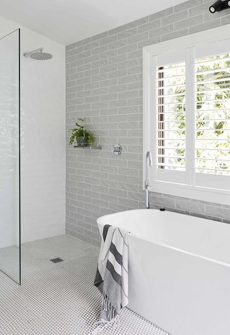 Bangalow Nsw, Styling Bathroom, European Laundry, Houses Plans, Chalet Style, Style Cottage, Tub And Shower, Subway Tiles, Main Bathroom