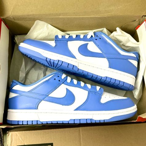 Nike Dunk Low Retro Polar Blue Shoes New Release + Best Seller Men’s 9.5 (Last) Men’s 12 (Last) Brand New With Original Box Damaged Box Retro & Classic Colorway 100% Authentic Ship In 24 Hrs Final Sale #Unc Blue Dunk Lows, Nike Dunks Low Racer Blue, Polar Blue Dunks, Nike Jordan Low, Nike Dunk Low Royal Blue, Dunks Industrial Blue, Nike Shox R4, Blazer Mid 77 Vintage, Nike Tanjun