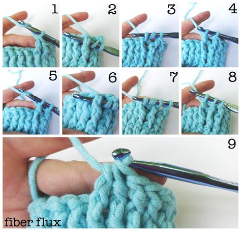 How To Crochet Fpdc And Bpdc, Fiber Flux Crochet Patterns, Hdc Crochet Tutorial, Hdc Increase Crochet, Hdc Crochet Border, Fpdc Crochet Stitch, Crochet Bun Hat, V Stitch Crochet, Beginning Crochet