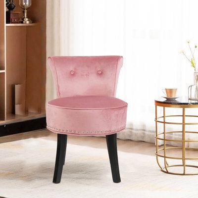 Button Tufted Chair, Makeup Vanity Stools, Hangout Room, Pink Vanity, Makeup Stool, Bedroom Pink, Dressing Stool, Makeup Chair, Dressing Table With Chair