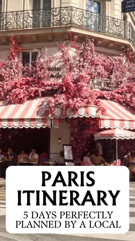 The perfect 5-day Paris itinerary, planned by a local. Exactly what to do, day-by-day + a map. Travel Paris stress-free with this local guide. Paris Travel Itinerary, Paris Trip Itinerary, Paris Itinerary Week, Girls Trip To Paris, Paris Must Do, Paris To Do List, Paris Itinerary 3 Days, Paris In 4 Days, Paris Local