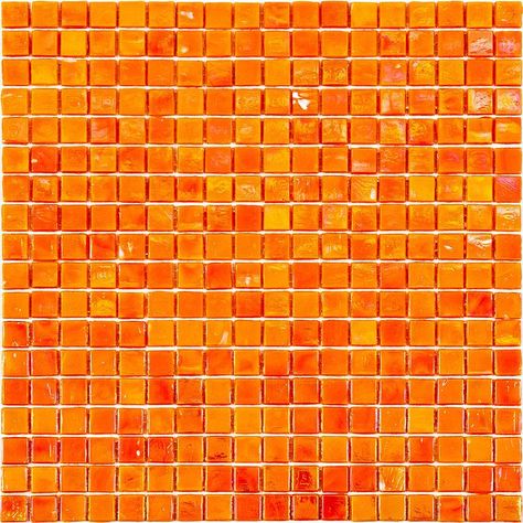 Pearlescent Orange Cream Squares Glass Pool Tile Sample Square Tile Bathroom, Juice Bar Interior, Paper Face, Glass Pool Tile, Orange Tiles, Orange Bathrooms, Beautiful Home Gardens, Cafe Concept, Glass Pool