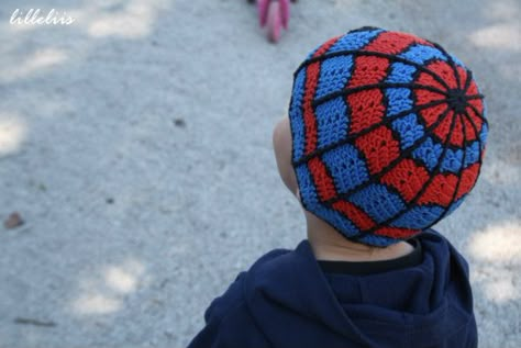 Crochet Spiderman Hat, Spiderman Beanie, Crochet Spiderman, Spiderman Hat, Crochet Character Hats, Crochet Kids Hats, Crochet For Beginners Blanket, Crocheted Hat, Crochet Cap