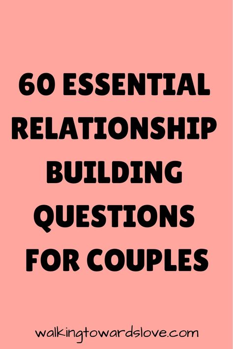 Building a strong, resilient relationship requires understanding, trust, and continuous growth. ’60 Essential Relationship Building Questions for Couples’ is crafted to help you and your partner dive deeper into discussions that matter. These questions cover a range of topics designed to enhance intimacy, foster mutual respect, and strengthen your bond. Whether you’re just beginning your Relationship Topics Ideas, Questions For Relationship Growth, Relationship Deepening Questions, Trust Questions Relationships, Relationship Ground Rules, Questions For New Relationships, Good Relationship Questions, Beginning Relationship Questions, Relationship Review Questions