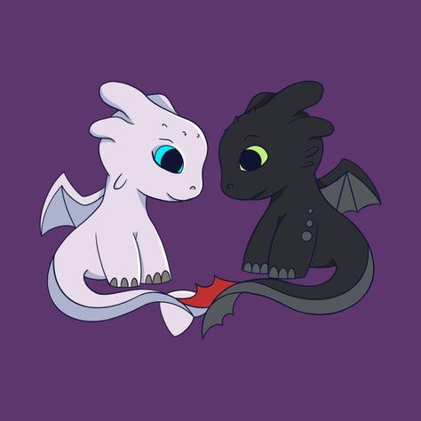 Lovers Toothless & Light fury, How to train your dragon fanart, Dragons couple - Toothless And Light Fury - T-Shirt | TeePublic AU Couples Onesies, Toothless Light Fury, Toothless And Light Fury, Dragon Couple, Angel Lilo And Stitch, Dragon Fanart, Couples Tattoos, Toothless Dragon, Light Fury