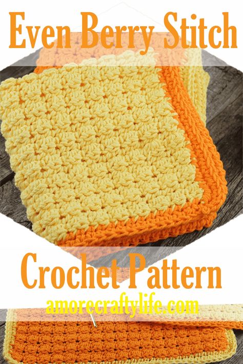 Even Berry Crochet Stitch Pattern: How to Video Tutorial - A More Crafty Life Strawberry Stitch Crochet Pattern, Even Berry Stitch Crochet, Crochet Berry Pattern Free, Berry Crochet Patterns, Crochet Even Berry Stitch, Berry Stitch, How To Do Crochet, Crochet Stitch Pattern, Crochet Stitches Free