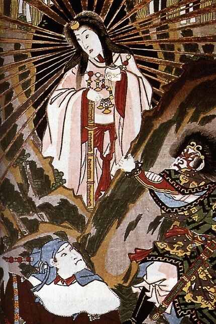 Behind the Name: Meaning, Origin and History of the Name Amaterasu.The best site for names meaning and origins. Amaterasu Omikami, Japanese Goddess, Japanese Myth, Japanese Mythology, Japanese Folklore, Kyushu, Art Japonais, Aikido, Gods And Goddesses