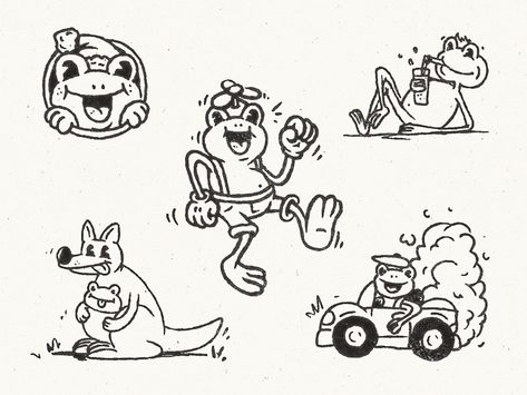 Frog Sketches, Frog Icon, Fat Duck, Frog Sketch, Happy Frog, Frog Illustration, Boogie Nights, Frog Drawing, Rubber Hose