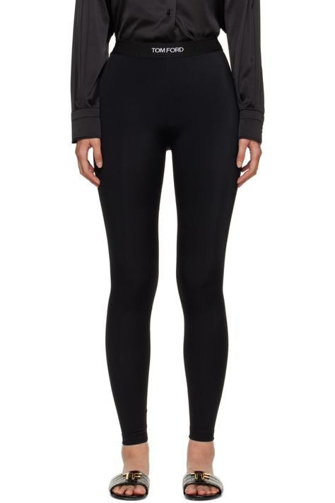 Tom Ford Leggings Outfit Black Women, Tom Ford Outfits Black Women, Leggings Outfit Black Women, Tom Ford Leggings, Jacquard Leggings, Tom Ford Clothing, Ford Black, Leggings Design, Outfits With Leggings