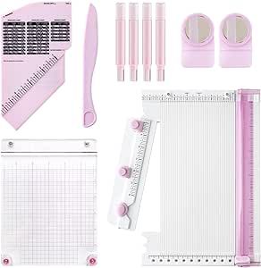 We R Memory Keepers, All In One Scrapbooking Tool, Lilac, Includes Trimmer, Scoring, Bone Folder, Banner Maker, Tag Maker, Enveloper Maker, Scoring Board, Tab Maker, Corner Rounder, Hole Punch