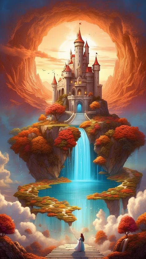 Royalty Theme, Castle Sketch, Illusions Art, Faery Art, Optical Illusions Art, Fairytale Castle, Fantasy Castle, Illusion Art, A Castle