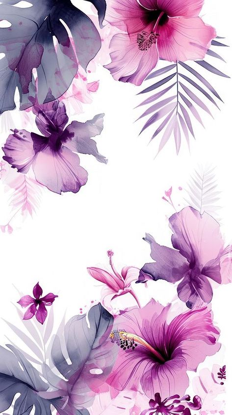 Watercolour Floral Background, Pink Floral Background, Sublimation Gifts, Purple Flowers Wallpaper, Floral Wallpaper Iphone, Flower Invitation, Flowers Wallpaper, Samsung Wallpaper, Sumi E