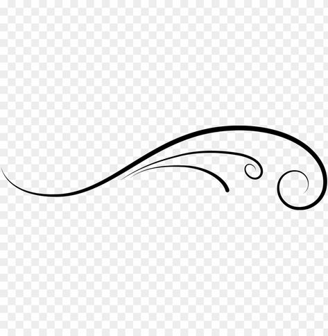 Simple Scroll Design, Decorative Lines Png, Underline Png, Underline Design, Black Line Png, Swirly Lines, Png Tattoo, Banner Template Photoshop, Line Png