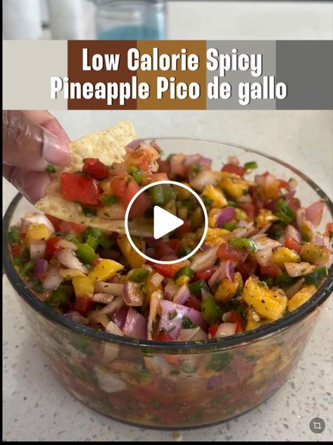 Lemon8 · Low calorie spicy pineapple pico de gallo · @Arielle Cymmone Blackened Chicken Tacos Pineapple Salsa, Pico Recipe, Spicy Pico De Gallo, Nacho Taco, Chipotle Chili, Powder Recipe, Chili Pepper, Spice Blends, Tex Mex