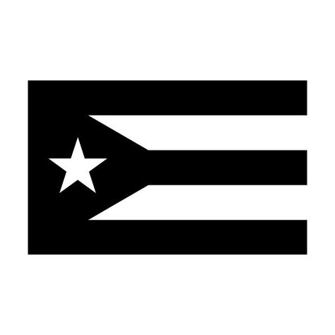 Depending on the color, this is a black and white depiction of either the Cuban 🇨🇺 or Puerto Rican 🇵🇷 Flag. Black Puerto Rican Flag, Puerto Rico Flag Tattoo, Puerto Rican Flag, Flag Tattoo, Puerto Rico Flag, Stencils Printables, Black Flag, Puerto Rican, Graphic Image