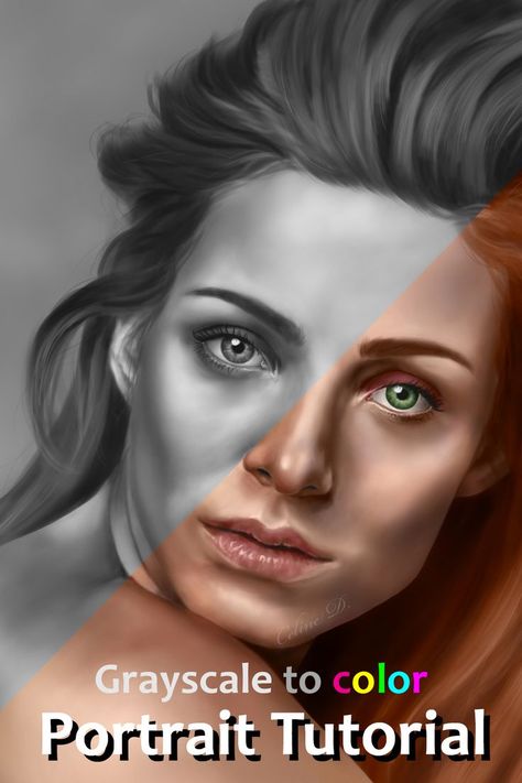 Draw Human Face, Grayscale Portrait, How To Draw Human, Curious People, Color Tutorial, Portrait Tutorial, Draw Human, Human Drawing, Painting Art Lesson