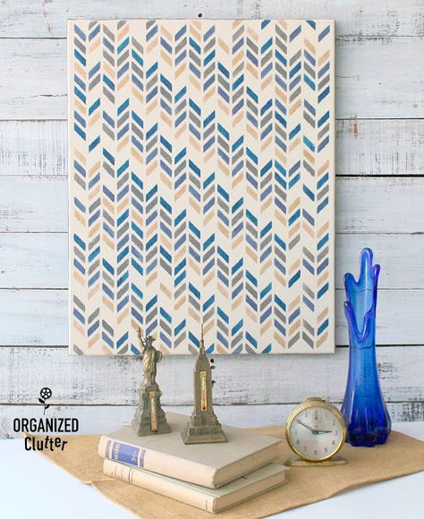 Diy Herringbone Wall, Herringbone Wall Art, Herringbone Stencil, Wall Graphics Design, Inexpensive Art, Stencil Wall Art, Stencil Wall, Wall Stencil Patterns, Wall Storage Unit