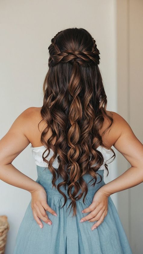 Messy Bread Hairstyle, Braided Hair Down Hairstyles, Braided Hairstyles Brunette, Messy Braid Hairstyle, Braids For Wedding Guest, Messy Hair Hairstyles, Bride Braided Hairstyles, Braided Bridal Hairstyles, Braid Wedding Hairstyles