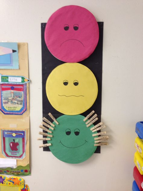 Stoplight behavior chart for classroom management Stoplight Behavior Chart, Behavior Chart For Classroom, Developmental Preschool, Behavior Modification Chart, Behavior Chart Preschool, Garrett Morgan, Chart For Classroom, Dorm Crafts, Classroom Behavior Chart