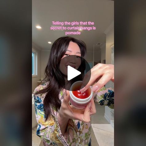 TikTok · Amy Chang Bang Hair, Hair Hack, Curled Hair, Hair Pomade, Curtain Bangs, Curled Hairstyles, Hairstyles With Bangs, Hair Hacks, Get It